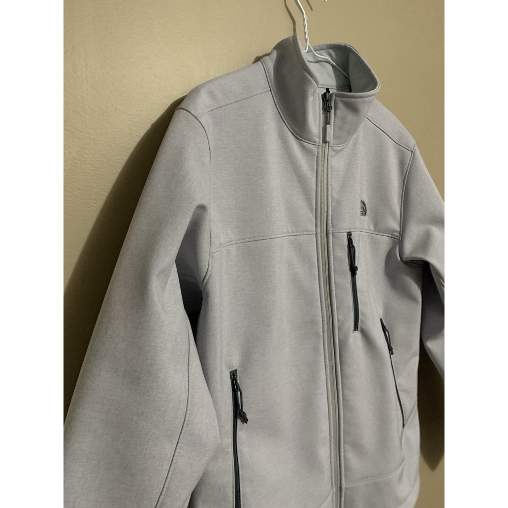 The North Face Windwall Jacket Soft Shell Fleece Lined Men's M Gray Windbreaker - Picture 4 of 16